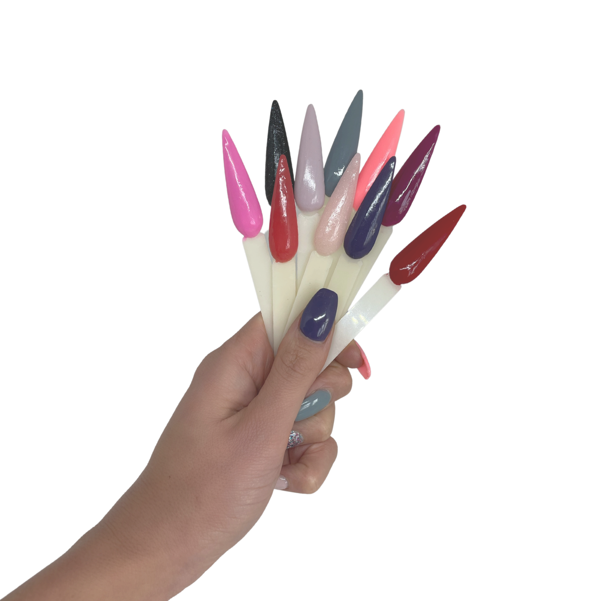 Stiletto Natural Nail Swatch 10pc - DIPD NAILS
