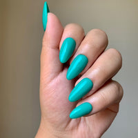 Mint Slice green dip nails