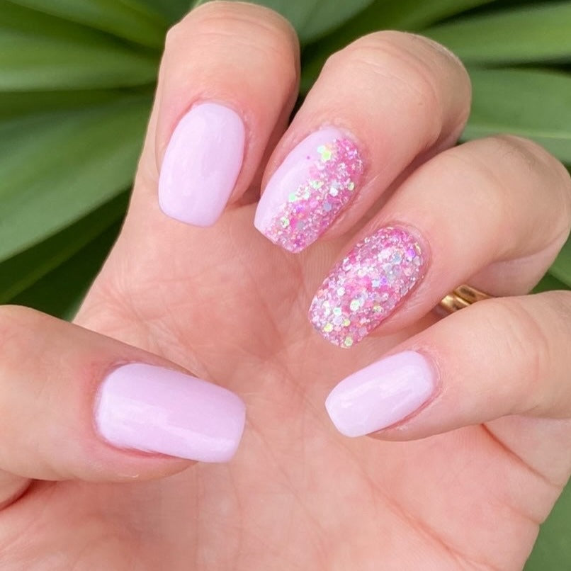 heavenly pink dip powder nails