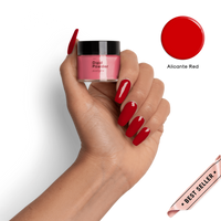 Alicante Red dip nail colour by DIPD Nails Classic Red