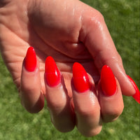 cherry Lips Red colour on Natural Nails using DIPD Pro Liquids