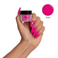 Dolly DIPD nails with pot and swatch