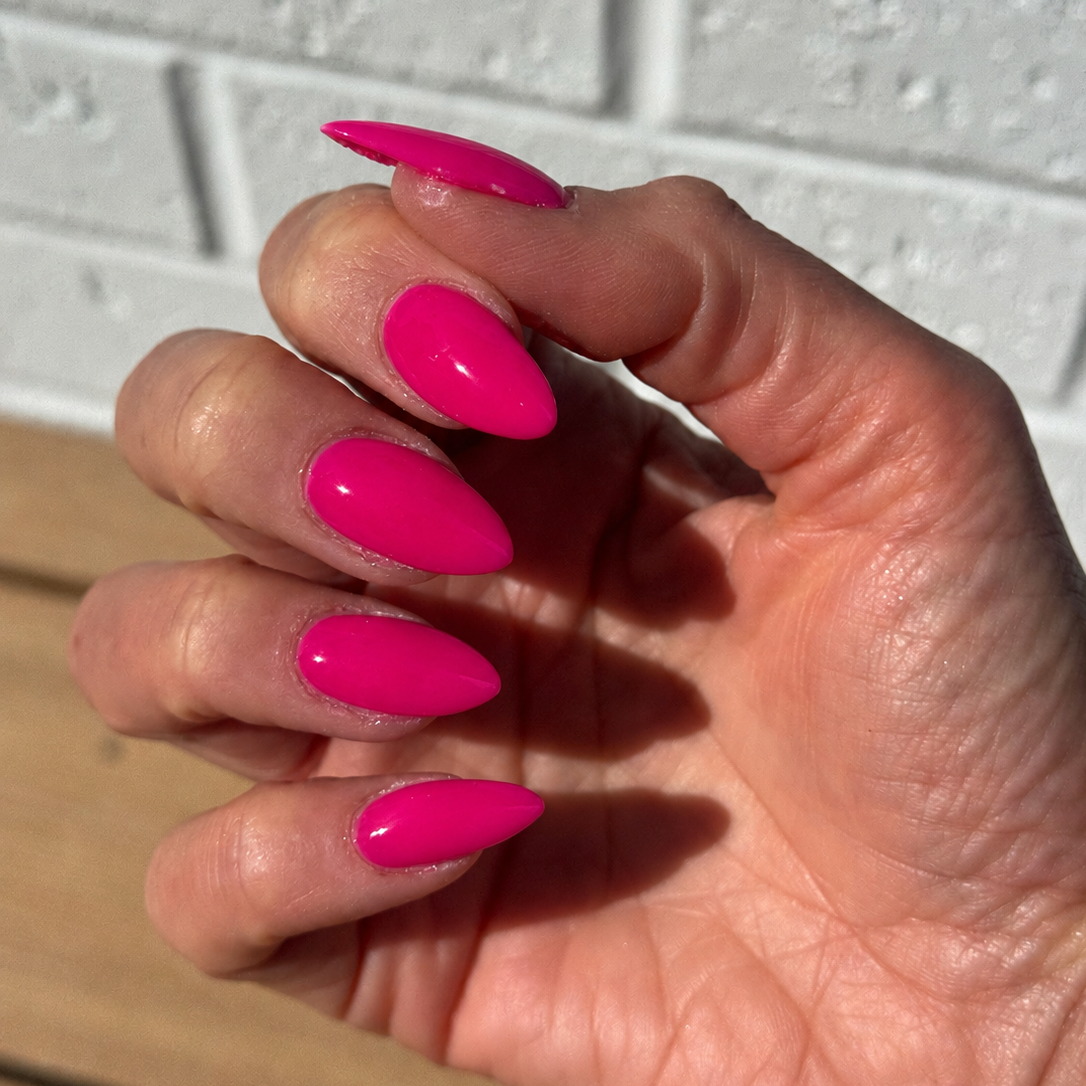 Dolly Pink nails using DIPD Nails Australia