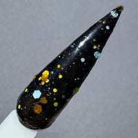 Gothic Glitter Dip Powder on a swatch