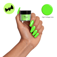 High Voltage Lime dip powder colour for bright neon green nails