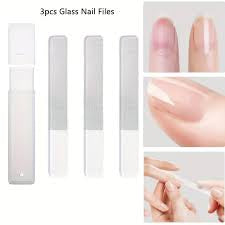 Crystal Glass Nail File Trio