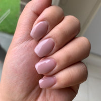 Premium original dip powder made in Australia in the shade Shiitake. This is a soft cool pink neutral and is semi opaque with a high gloss salon quality manicure finish