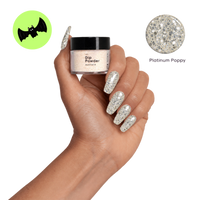 Platinum Poppy DIPD Nails Glitter