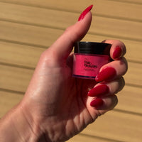 Promiscuous Red Dip Nail colour on natural nails using DIPD Nails Pro Liquids