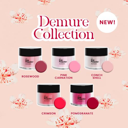 Demure Collection dip nail colours
