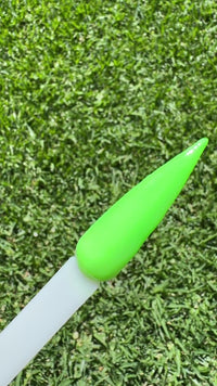 High Voltage Lime green nails on swatch