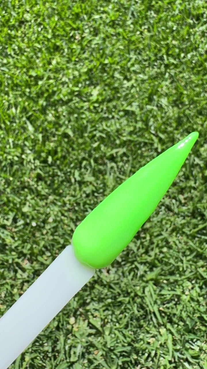 High Voltage Lime green nails on swatch